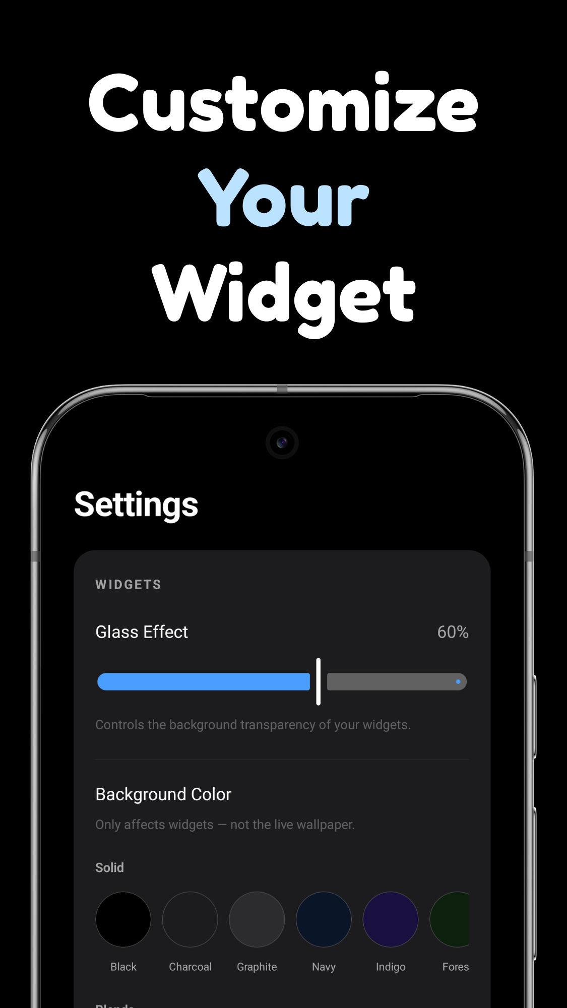 Dots Left – customize your widget screen